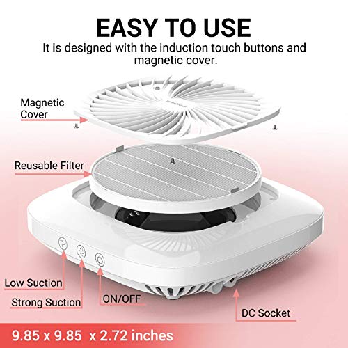 MelodySusie Taşınabilir Elektrikli Tırnak Matkap ile Tırnak Toz Toplayıcı, kompakt Efile Elektrikli tırnak törpüsü Kiti için