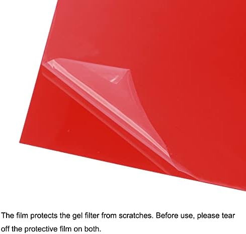 MECCANIXITY Jel Filtre PVC Levha 297x210mm 11.7 x 8.3 İnç Fotoğraf Stüdyosu için Net Kırmızı Yeşil, 6 Set