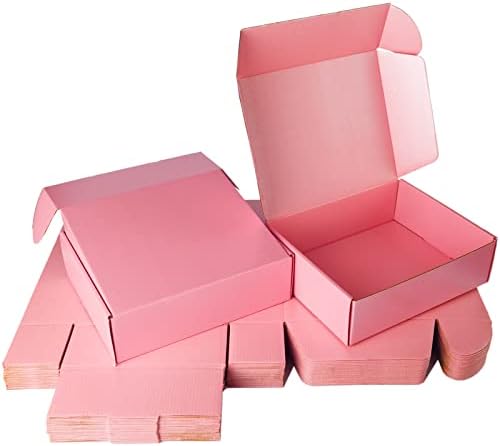 Soxuding İnci Pembe Nakliye Kutuları 10x8 x3 - Küçük İşletmeler için 20 Geri Dönüşümlü Kraft Karton Oluklu Posta Kutuları Paketi