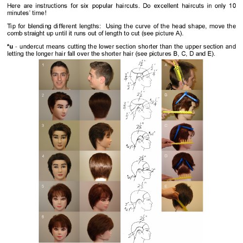 CombPal Makas Kesme Tarak Saç Kesme Aracı-Berber Saç kesme kiti-DIY Ev Saç kesme Kılavuzu Tarak Seti (Jumbo Değer Paketi, Siyah)
