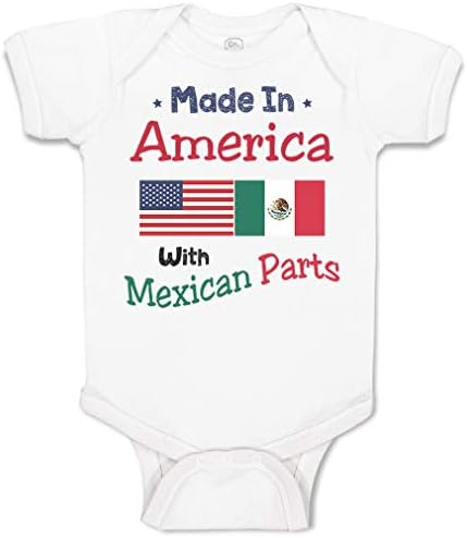 Meksika Parçaları Tarzı ile Amerika'da Yapılan Özel Bebek Bodysuit Komik Bir Pamuk