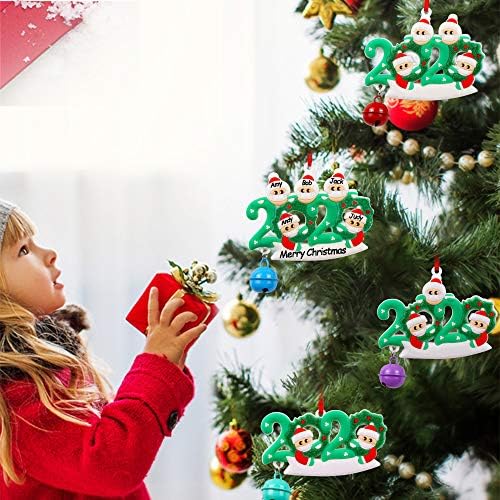 MLGDA Noel Süsler Kiti 2020 Kişiselleştirilmiş Yaratıcı Hediye için Aile Noel Süslemeleri Karantina Survivor Aile Noel Dekorasyon