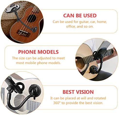 Gitar için telefon tutucu Çıkarılabilir Vantuz telefon Braketi Otomatik Telefon Dağı Cep Telefonu Desteği Raf Ev Ofis Oturma