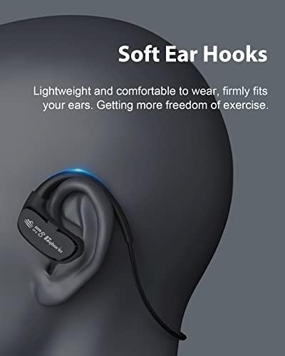 CYBORİS Su Geçirmez Kulaklıklar, IPX8 Yüzme Kulaklık Bluetooth Kulaklık, Mp3 Çalar 16 GB Bellek ve Dahili Kemik İletim Boynuz,