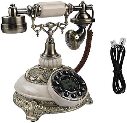 4.Antika Tarzı Telefon, Sabit Dijital Vintage Telefon-FSK ve DTMF Çift Sistemleri - Tek Tuşla Tekrar Arama-Gürültü Önleyici