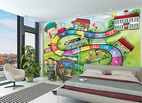 IRONANDGCFOXBOX Geometrik Büyük duvar resmi, renkli Arabesk Çıkarılabilir Büyük Sticker Folyo Duvar Dekor için Ofis Çocuk Yatak