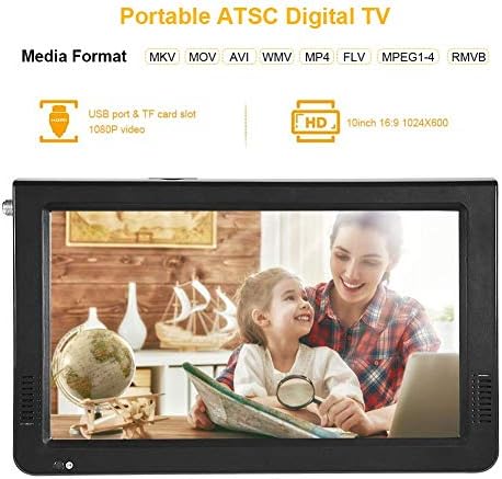 Eboxer 10 inç Taşınabilir TV ATSC Dijital Televizyon 16:9 TFT LED 1080 P HDMI Video Oynatıcı ile USB/TF Kart Yuvası Dahili