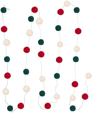 IMIKEYA Noel Keçe Topları Çelenk Noel Ponpon Topları Afiş Noel Ağacı Dekorasyon için Tatil Parti Kreş Duvar Asılı Dekorasyon