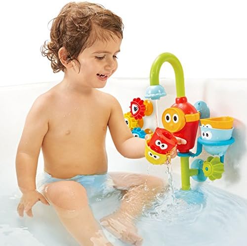 Yookidoo Banyo Oyuncakları (1-3 Yaş Arası Çocuklar için) - Spin N Sort Spout Pro - 3 İstiflenebilir Bardaklar, Hortum ve Emzik,
