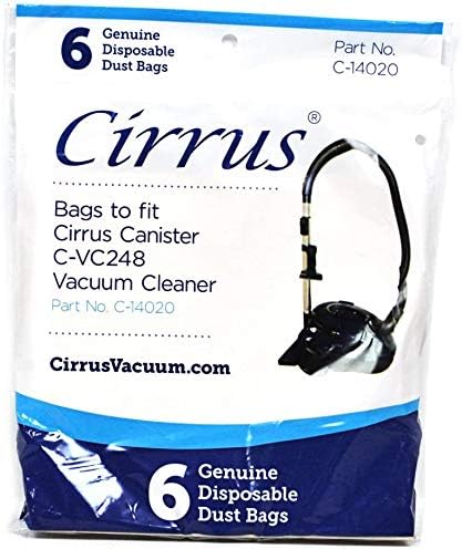 Cirrus Orijinal Stil C Teneke Kutu Hepa Elektrikli Süpürge Torbaları 14020 VC-248 Teneke Kutu Vac ve Kenmore Modelleri için