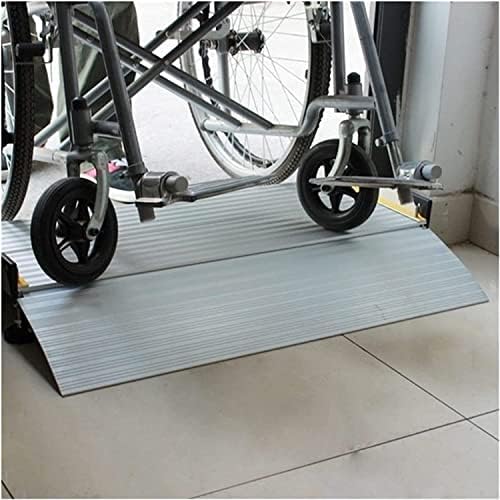 HJZHBSX Taşınabilir Alüminyum Tekerlekli Sandalye Rampası, Ayarlanabilir Destek Ayaklı Kaymaz Köprü Eşik Rampası, Ev Kapısı