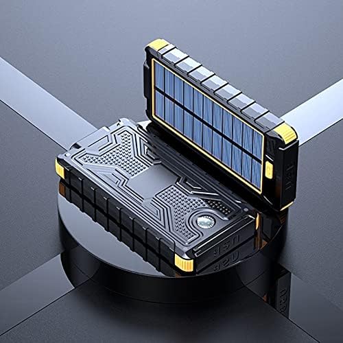 Güneş cep telefonu mobil güç kaynağı 10000 mAh büyük kapasiteli harici pil ile led ışık 2 USB çıkışı açık su geçirmez ve toz