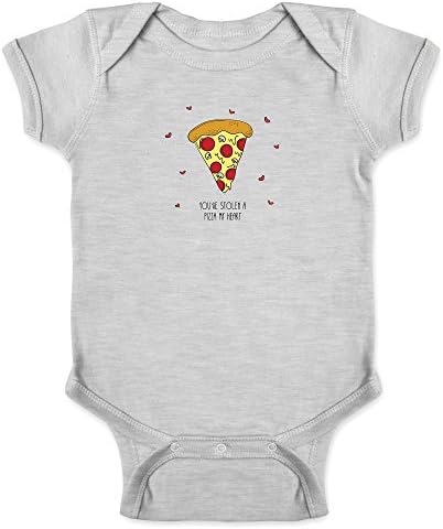 Bir Pizza Çaldın Kalbim Komik Grafik Bebek Erkek Bebek Kız Bodysuit