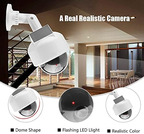 Sahte güvenlik kamerası, güneş pili CCTV kamera yanıp sönen led ışık koridor için yatak odası için bebek odası için