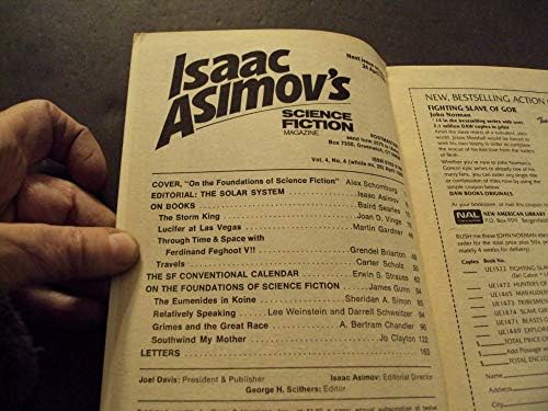 Isaac Asimov Bilim Kurgu Nisan 1980 James Gunn, Bertram Chandler