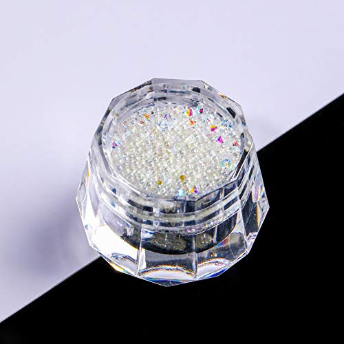 12 Şişe Mikro Peri Boncuk Glitter Havyar Tırnak Kristal Cam Boncuk Tırnak Microbead ve Diamonds DIY Işçiliği Takı Makyaj 3D