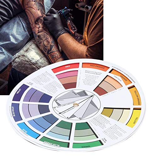 Kalıcı Kaş Dudak Dövmesi için ASOMİ Dövme Mürekkebi Renk Tekerleği Şeması Dövme Pigmenti Mix Renk Kılavuzu