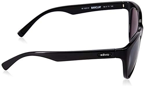 Revo Unisex RE 1037 Barclay Kedi Gözü Polarize UV Koruma Güneş Gözlüğü, Siyah Çerçeve, Grafit Lens