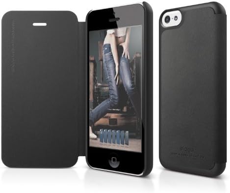 elago S5C Deri Kılıf için iPhone 5C + HD Profesyonel Extreme Temizle Film Dahil-Tam Perakende Ambalaj ( Beyaz)