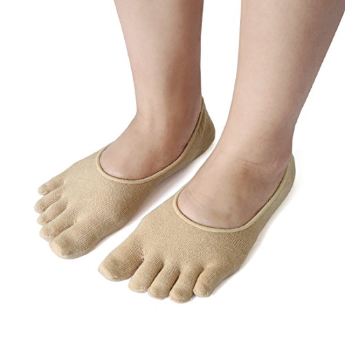 uxcell 1 Çift Nemlendirici Jel Topuk Çorap Çatlak Kuru Ayak Bakımı Ayak Parmakları Ayrılmış Havalandırmak Kaplıca Tedavisi