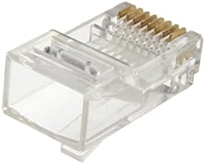 XİAOSHİ 100 Adet Ağ Modüler Kristal LAN Kablosu Fiş Konnektör RJ45 CAT5 8P8C Adaptörü