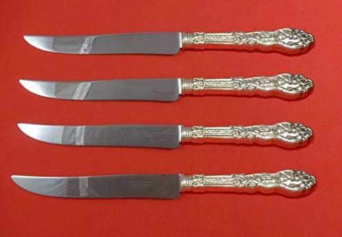 Gorham tarafından Versailles Gümüş Biftek Bıçak Seti 4 adet Texas Ölçekli Özel