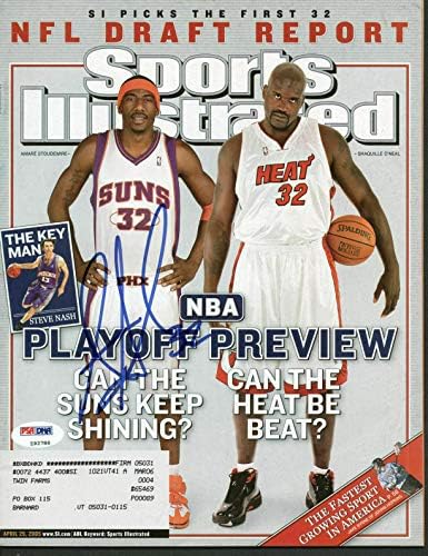 Amare Stoudemire İmzalı Sports Illustrated SI Dergisi PSA / DNA İmzalı NBA Dergileri