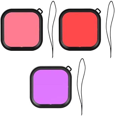 Homyl Dalış Kamera Filtre Renkleri Artırır 3 Renk Yağ Geçirmez Lens Filtreler için DJI Eylem 2-Kırmızı Pembe Mor Set