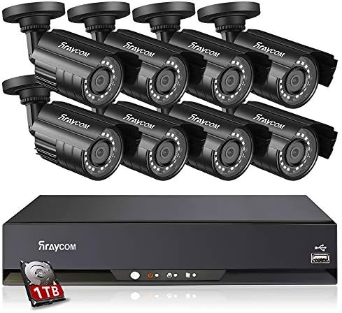 Rraycom 1080 P güvenlik kameraları Sistemi Açık 8CH CCTV Kaydedici ile 8 pcs HD 2000TVL Ev Güvenlik Gözetim Kameraları için