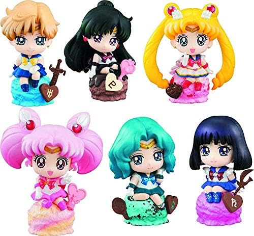 Wondeful 6 adet Sailor Moon Tsukino Usagi Sevimli Mini Rakamlar Dondurma Parti Set Kek Topper Hediye Fikri