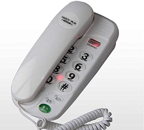 Qdıd Duvara Monte Telefon Kablolu Telefon Kablolu Telefon Sessiz Telefon Zil Sesleri Ofis Otel için Ayarlanabilir (Renk: Beyaz)