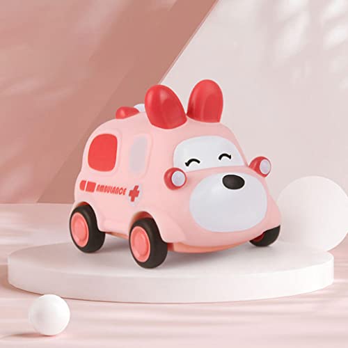 Jenerik Geri Çekin Arabalar Hayvan Model Oyuncaklar Araba Renkli Karikatür Atalet Oyuncak Arabalar Bebekler için-Tavşan