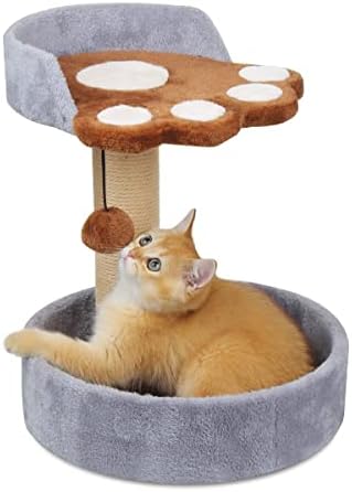 KORIMEFA Kedi Ağacı Kedi Kulesi ile Doğal Sisal Tırmalama sütunu için Yavru Küçük Kediler Aktivite Platformu oyun alanı mobilyası