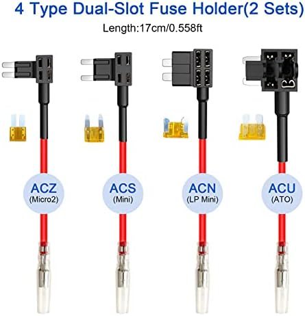 Çizgi Kam Hardwire Kiti, G Sensörü Akıllı Park Modu Kablosu Mini USB Sert Tel Kiti Sigorta için Dashcam, Plozoe 12 V-24 V için