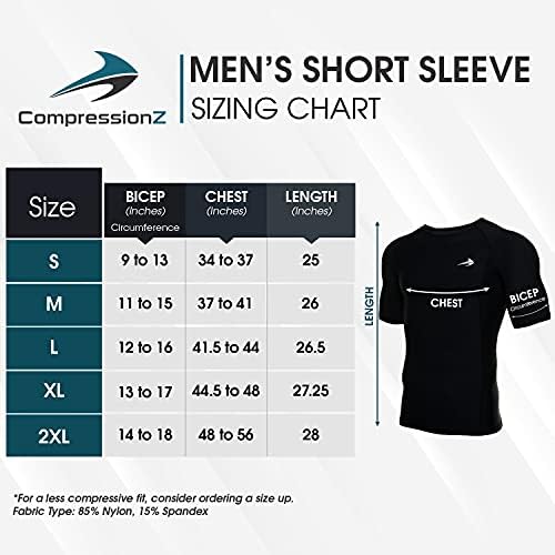 CompressionZ Erkek Kısa Kollu Sıkıştırma Gömlek-Atletik Taban Katmanı