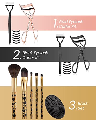 TPPICK Fondöten Fırça için Sıvı Makyaj, pudra Fırçası ve Göz Makyaj Fırçalar Set, prim Yumuşak Fırçalar Yüz Makyaj ile 5 ADET