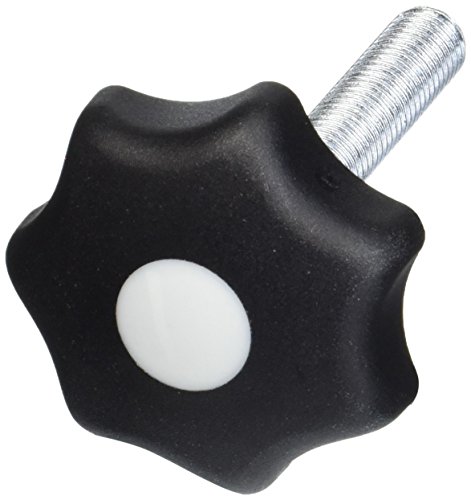 Kipp 06220 - 4A515X60 Siyah Termoplastik/Paslanmaz Çelik Yıldız Kavrama, 1/2-13 Dış Dişli, Stil L, İnç, 63 mm Çap, 60 mm Vida