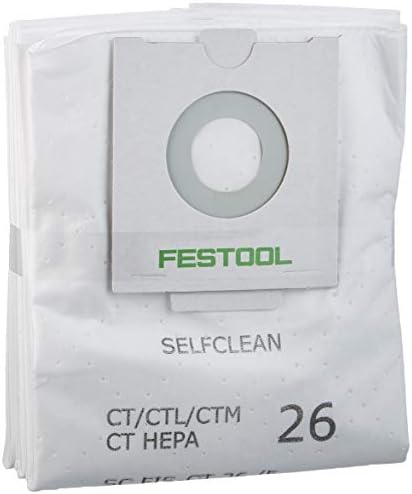 CT 26 için Festool 496187 Selfclean Filtre Torbası, Miktar 5