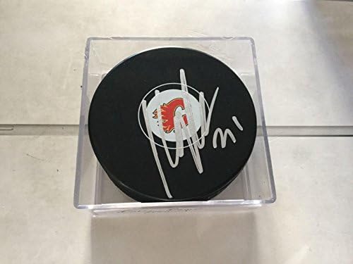Karri Ramo İmzalı Calgary Flames Hokey Diski İmzalı NHL b - İmzalı NHL Diskleri
