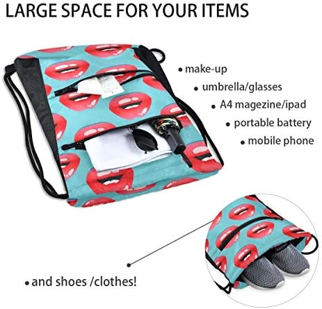 İpli çanta dudak spor sırt çantası hafif makyaj dudaklar Ruj egzersiz çanta plaj Yoga spor yürüyüş yüzme için