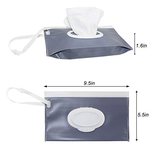 Yeniden kullanılabilir ıslak mendil kılıfı çanta seti mendil tutucu konteyner seyahat dağıtıcı kılıfları (4 Paket)