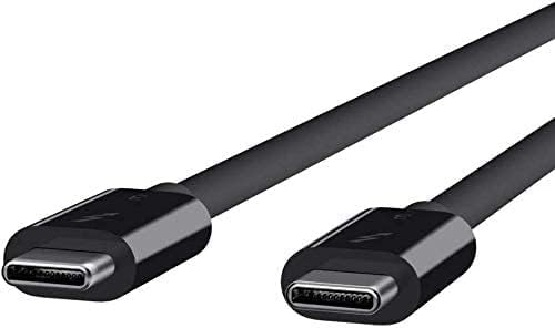 Belkin Thunderbolt 3 Kablosu (100W Thunderbolt Kablosu, USB-C'den USB-C'ye Kablo), 2,6 ft / 0,8 M, Siyah