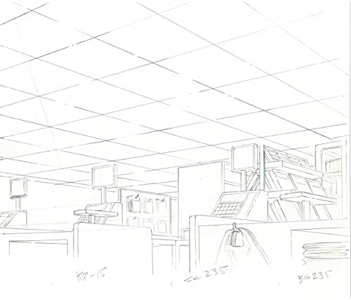 Tepenin Kralı Fox 325'ten Orijinal Animasyon Üretimi Arka Plan Çizimi