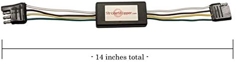 Strobe Stoper, Römork ışık arttırıcı-4-DÜZ 14 inç. Römork tel uzatma-Araç tarafı Römork tarafına - LED römork ışıkları için-Açıklamaya