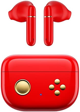 Betreasure Kablosuz Bluetooth Uyumlu Kulaklık Oyun Aktif Gürültü Önleyici Kulaklıklar mikrofonlu kulaklık (kırmızı)