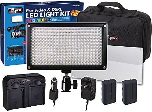 Pentax KP DSLR Dijital Fotoğraf Makinesi Aydınlatma Vidpro Varicolor 312-Bulb Video ve Fotoğraf LED ışık Kiti