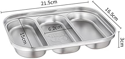 AİYoo 2 Katmanlı Metal Bento Kutusu Yetişkinler için - 304 Paslanmaz Çelik 4 Bölümler Öğle Konteynerler Gıda Bento Öğle Yemeği