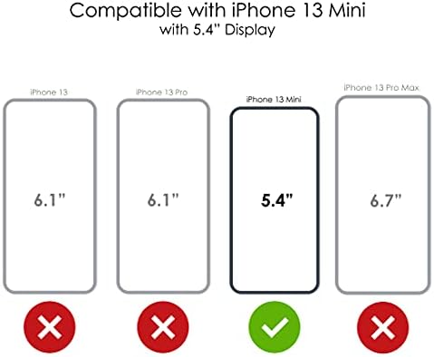 Distinctİnk Şeffaf Darbeye Dayanıklı Hibrid iphone için kılıf 13 Mini (5.4 Ekran) - TPU Tampon, Akrilik Arka, Temperli Cam