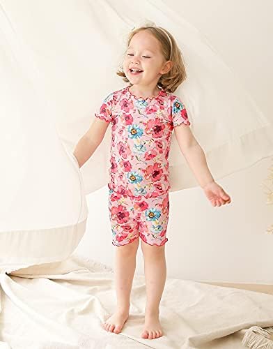 VAENAİT BEBEK Viskon 12M~12Y Yürüyor Çocuk Kız Erkek Kısa Yumuşak Shirring Serin Pjs Pijama Pijama 2 adet Set