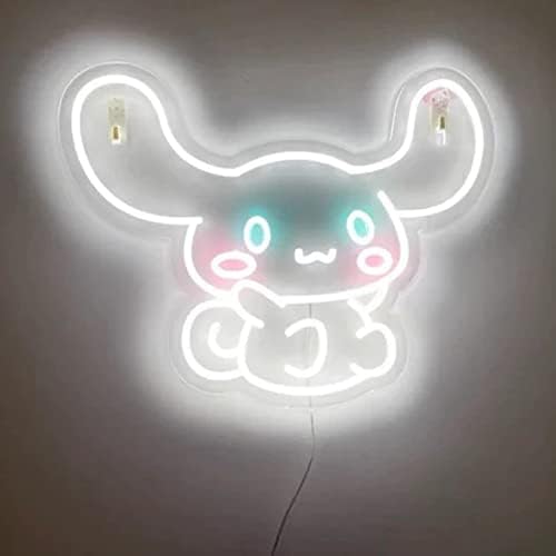 Cinnamoroll Neon Burcu Anime Japon Neon Burcu için Parti Doğum Günü, Boyutu-21x15.6 inç LED Tüp Burcu için Duvar Dekor Bar
